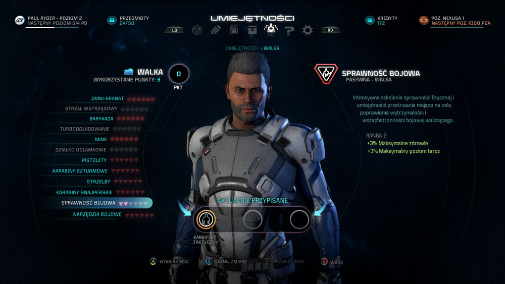 Gry cRPG - Pod lupą - Recenzja Mass Effect: Andromeda - System rozwoju postaci