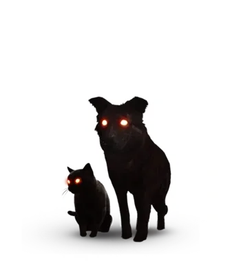 Gry cRPG - Solucja i poradnik - Wiedźmin 3: Dziki Gon - Serca z kamienia - Bohaterowie - Czarny Kot i Czarny Pies